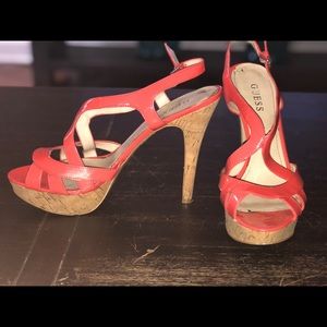 Guess Coral / cork heels